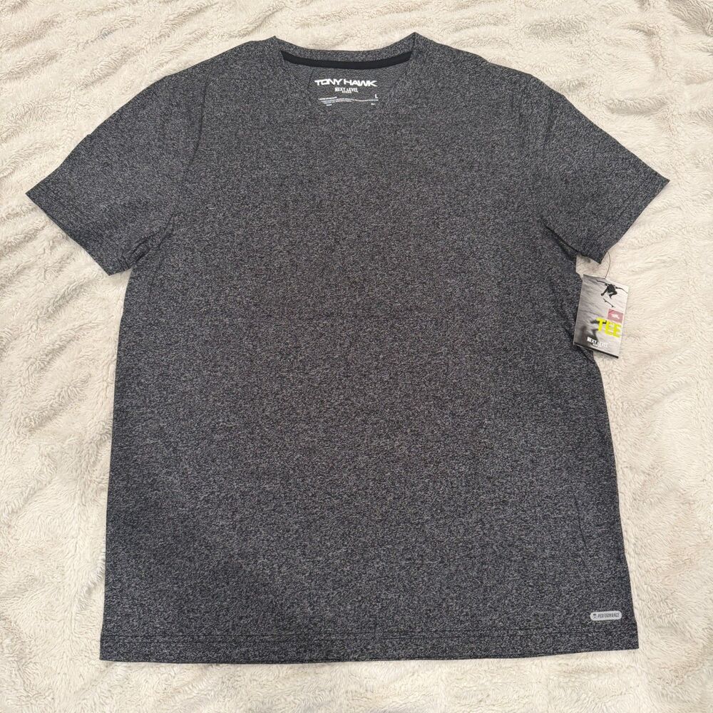 Tony Hawk Next Level Men's Large V-Neck Performance T-Shirt